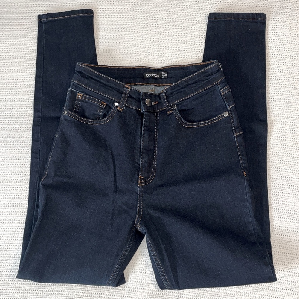 High Rise Butt Shaper Dark Wash Skinny Jeans Size 4